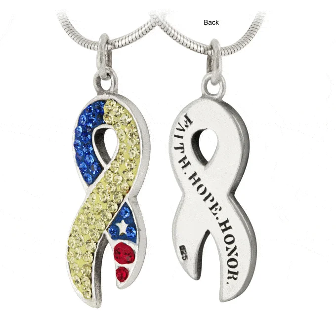 The Perfect Accessory For Less – Jewelry Sale Live Faith Hope Honor Crystal Ribbon Sterling Necklace