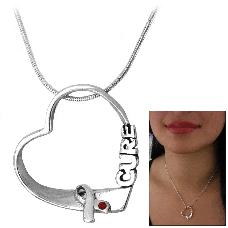 The Biggest Jewelry Sale Of The Year Is Here Diabetes Hope for a Cure Sterling Heart Necklace