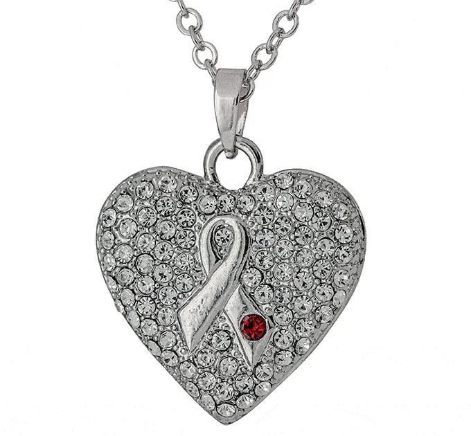 Special Offers On Handcrafted And Designer Jewelry Heart of My Heart Diabetes Ribbon Necklace!