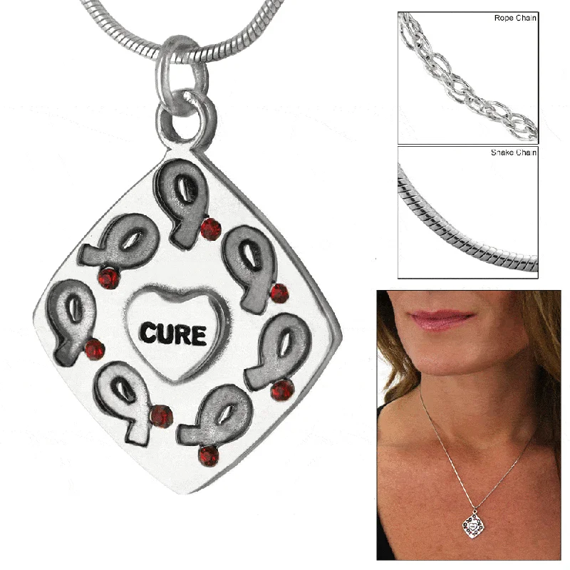 Big Discounts On Elegant Jewelry Collections Dancing Ribbons Cure Diabetes Sterling Necklace