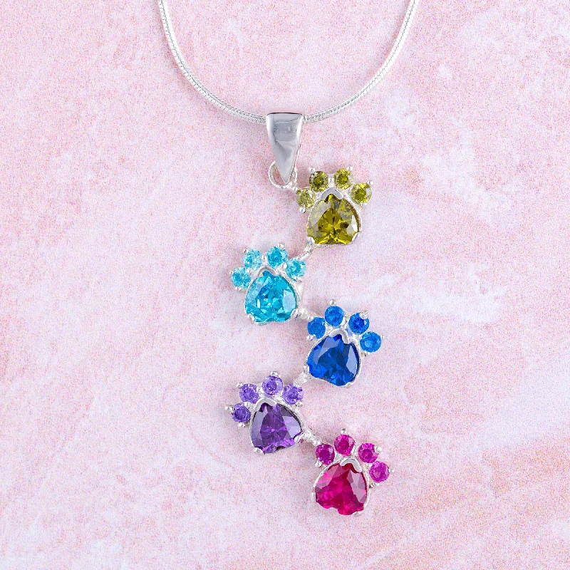 Jewelry Flash Sale – Stylish Designs At Unbeatable Rates Rainbow of Paws Sterling Necklace