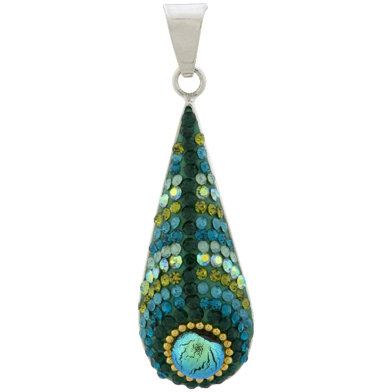 Your Perfect Accessory At The Perfect Price Peacock Mosaic & Sterling Necklace