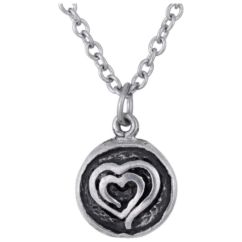Elegant Jewelry, Exclusive Prices – Shop Now Hand & Heart Pewter Necklace