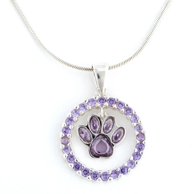 Handcrafted Beauty At Affordable Prices All Over Shine Sterling Paw Print Necklace