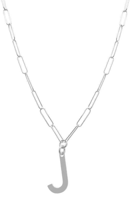 Fashion-Forward Jewelry At Incredible Prices Adornia Initial Necklace with Paperclip Link Chain .925 Sterling Silver