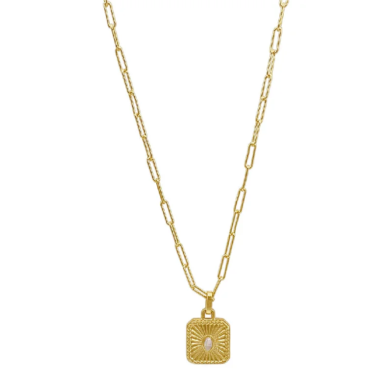 Dazzle With Discounts – Shop Jewelry On Sale Adornia Paper Clip Chain Pendant Neckalce gold