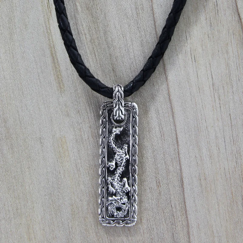Shop Stylish Jewelry Now And Save Big Bold Dragon Men's Silver Pendant Necklace