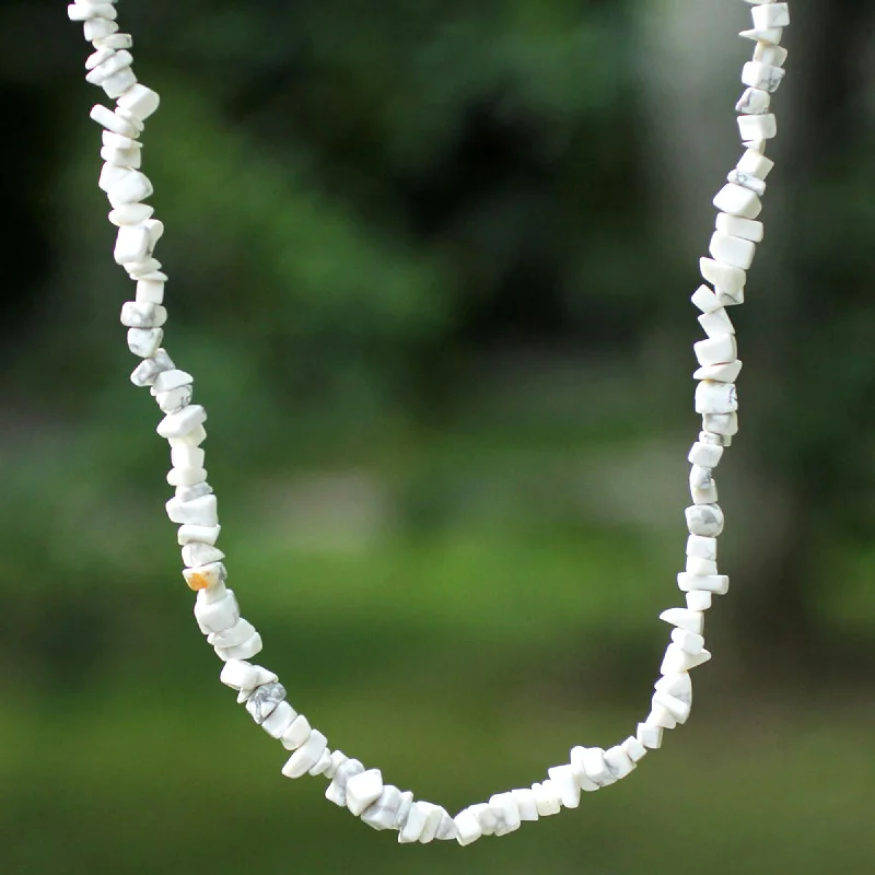 Limited-Stock Jewelry Sale – Once It's Gone, It's Gone Brazilian Cloud Howlite Beaded Necklace