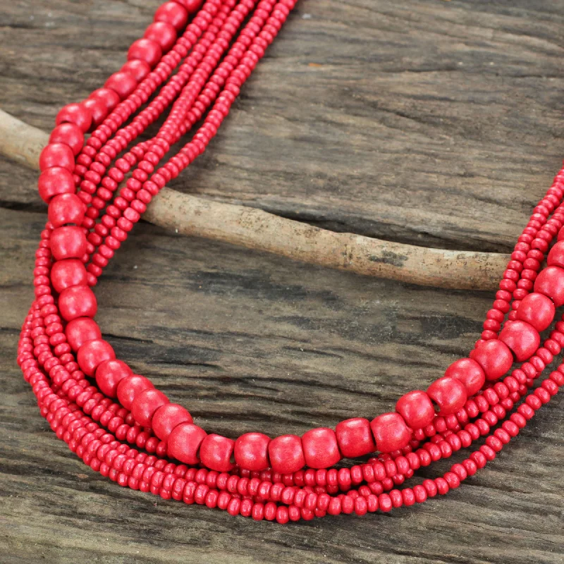 Seasonal Jewelry Deals – Elevate Your Style Cabana Wood Beaded Necklace
