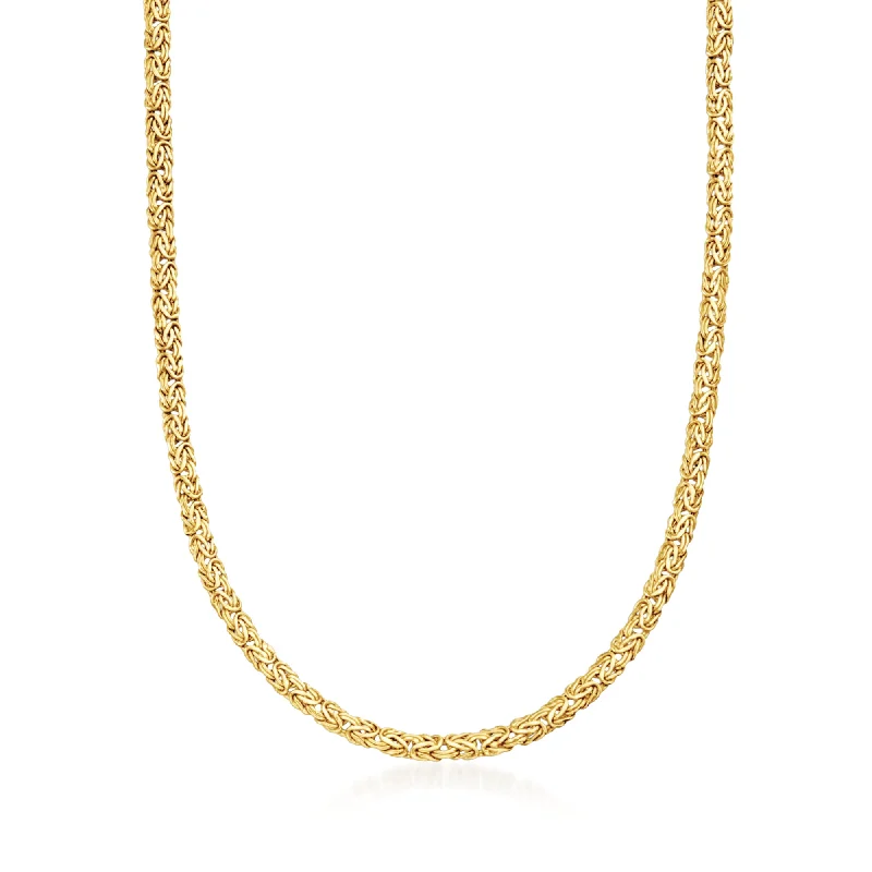 High-Quality Jewelry At A Fraction Of The Cost Canaria 10kt Yellow Gold Byzantine Necklace