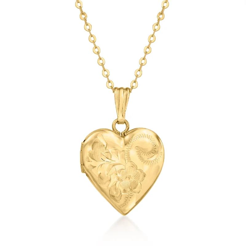 Personalized Jewelry Sale – Unique Gifts At Low Prices Canaria 10kt Yellow Gold Floral Heart Locket Necklace