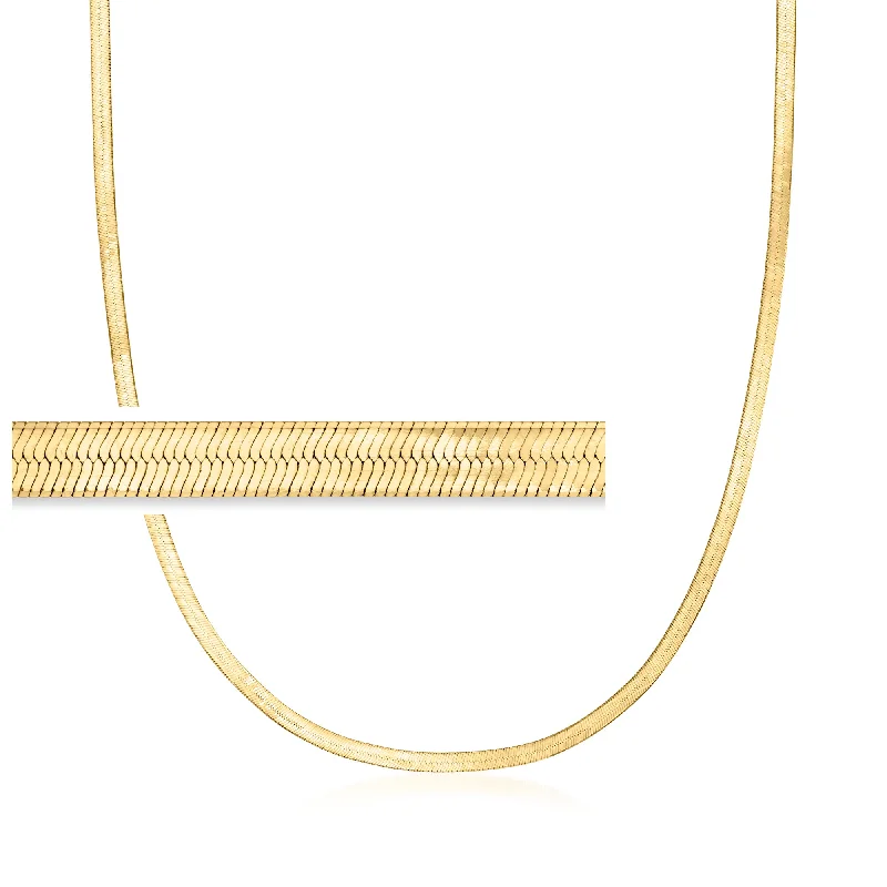 Best Jewelry Deals – Premium Quality At Exclusive Discounts Canaria 3mm 10kt Yellow Gold Herringbone Necklace