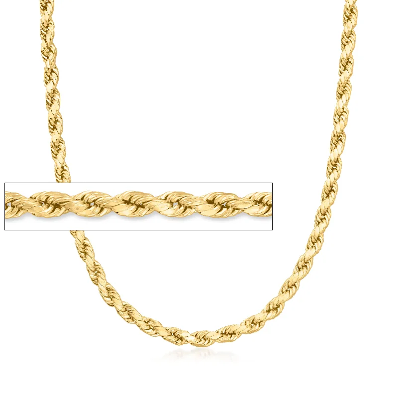 Grab Stylish Jewelry Before The Sale Ends Canaria 5.5mm 10kt Yellow Gold Diamond-Cut Rope Chain Necklace