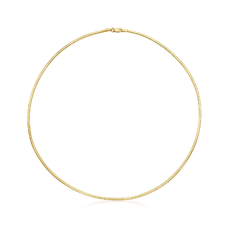 Sparkle More For Less – Jewelry Sale Happening Now Canaria Italian 2mm 10kt Yellow Gold Omega Chain Necklace