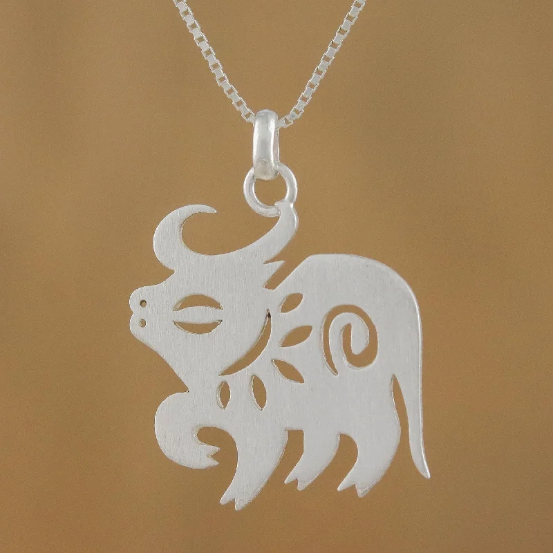Elegant Rose Gold Jewelry For A Stylish Touch Chinese Zodiac Ox Silver Pendant Necklace