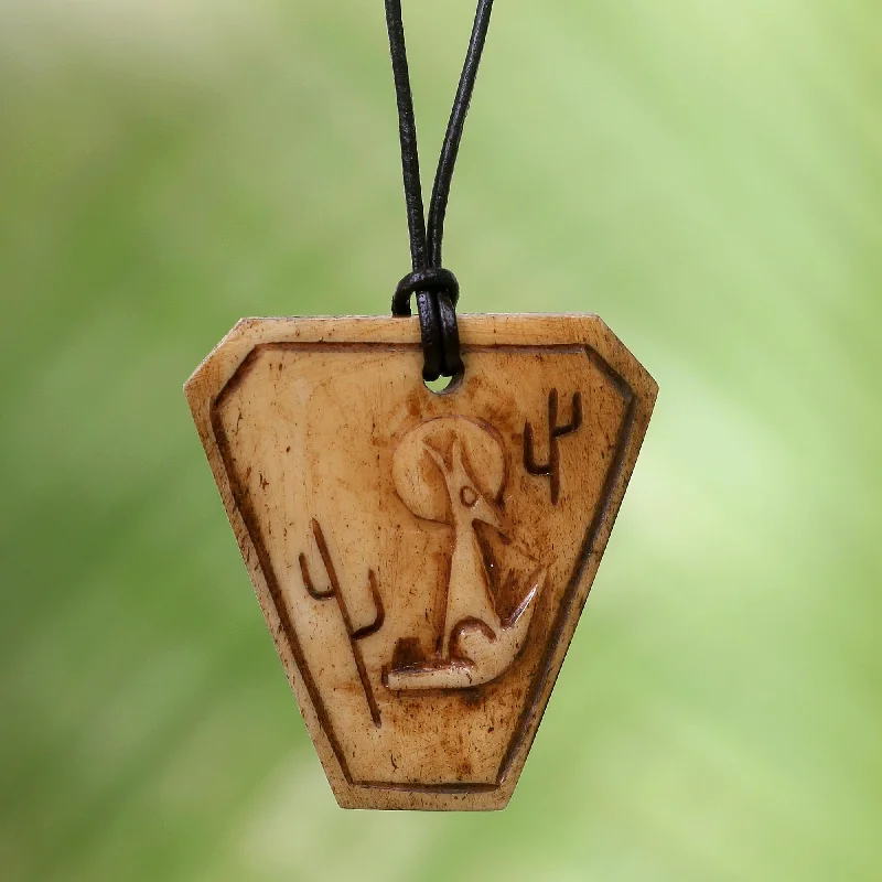 Handcrafted Beauty At Affordable Prices Coyote Song Cow Bone Pendant Necklace