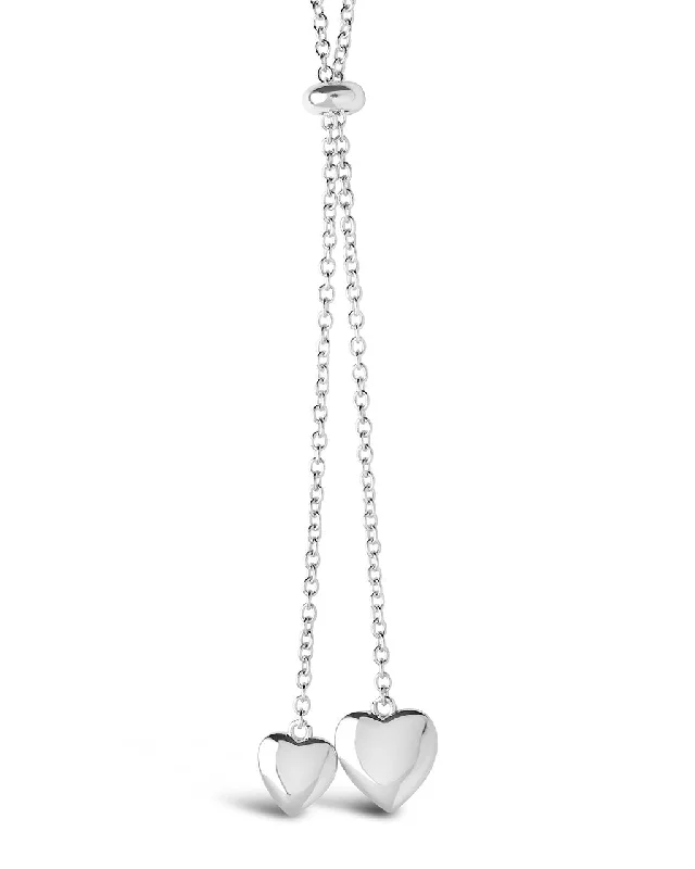 Luxury Meets Affordability – Jewelry Sale Now Live Dangling Heart Bolo Slider Necklace