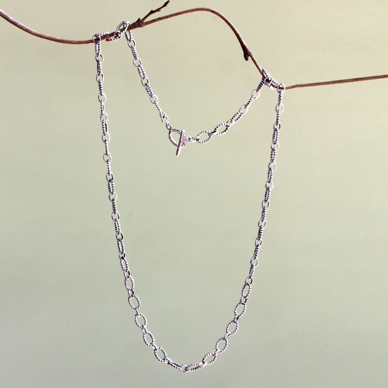 Denpasar Muse Sterling Silver Chain Necklace