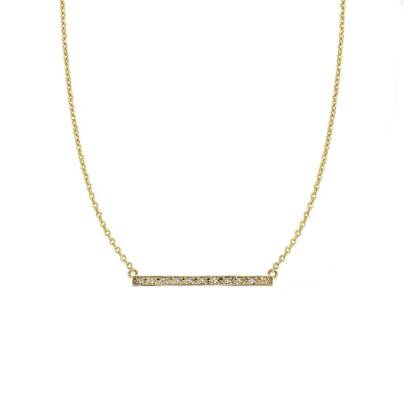 Elegant Jewelry Styles At Budget-Friendly Prices Diamond Bar Necklace (Small) Yellow Gold