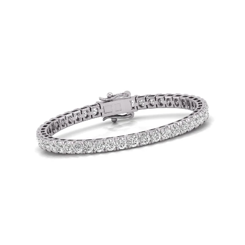 Limited-Stock Jewelry Sale – Once It's Gone, It's Gone Diana M Lab 9 Carat TW Diamond Tennis Bracelet in 14K White Gold Limited-Stock Jewelry Sale – Once It's Gone, It's Gone Diana M Lab 9 Carat TW Diamond Tennis Bracelet in 14K White Gold