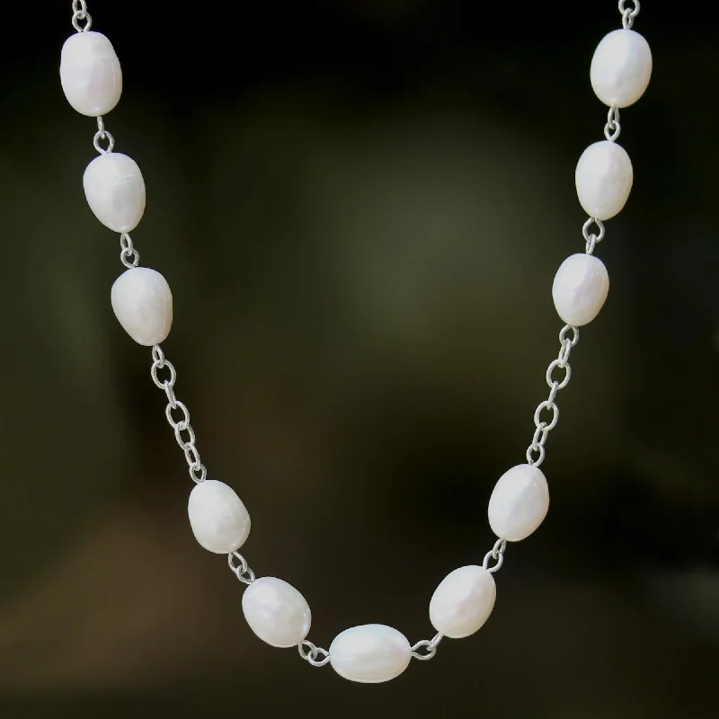 Handcrafted Jewelry Sale – Unique Designs At Low Prices Enduring Classic Freshwater Pearl Necklace