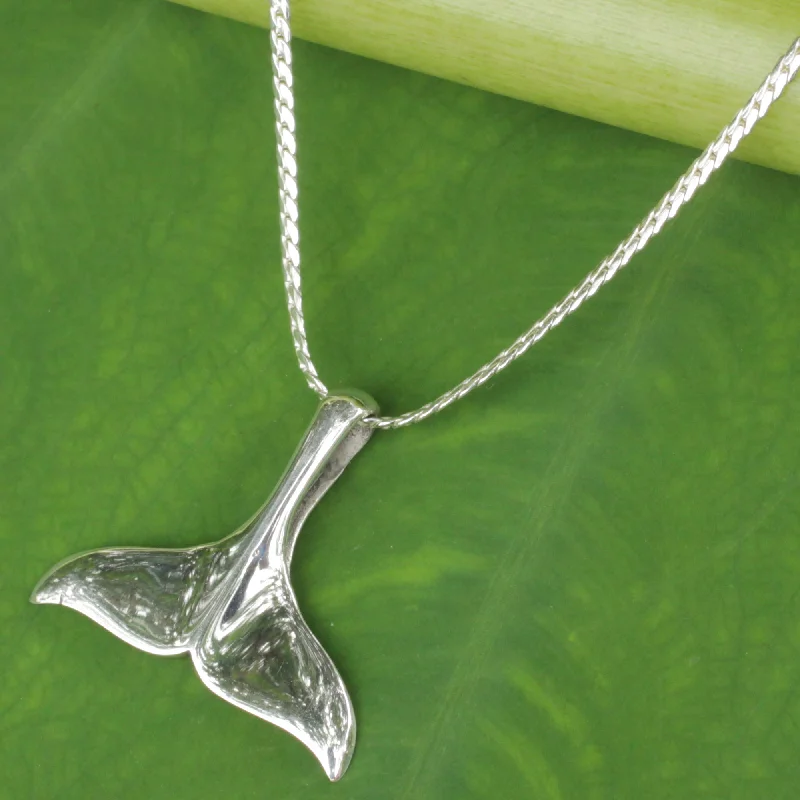 Best Jewelry Sale – Shop Exclusive Designs Now Glistening Whale Silver Pendant Necklace