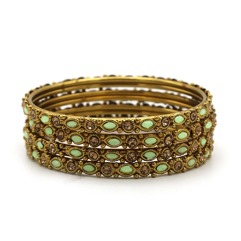 Gold Bangles Designs For Women's - Sea Green