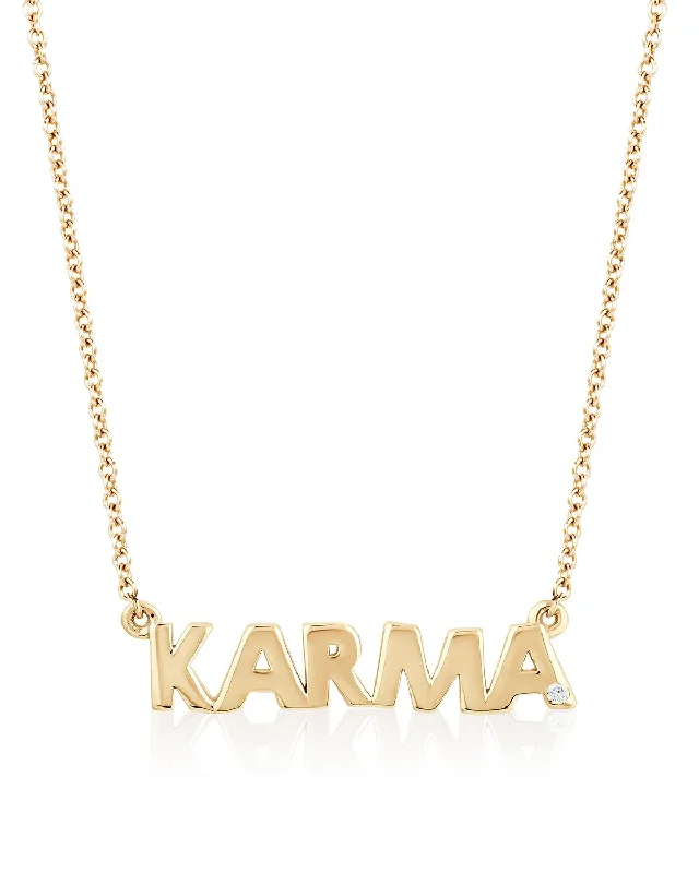 Unmissable Jewelry Sale – Shop Before It's Too Late Gold KARMA with One Diamond Necklace