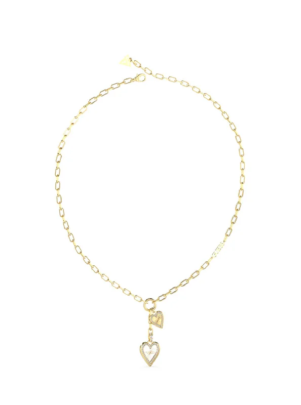 Sparkle More For Less – Jewelry Sale Happening Now Gold Love Me Tender White Heart Necklace