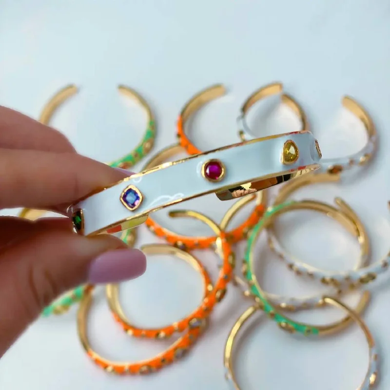 Upgrade Your Collection With Our Limited-Time Jewelry Sale Harper Bangle In White