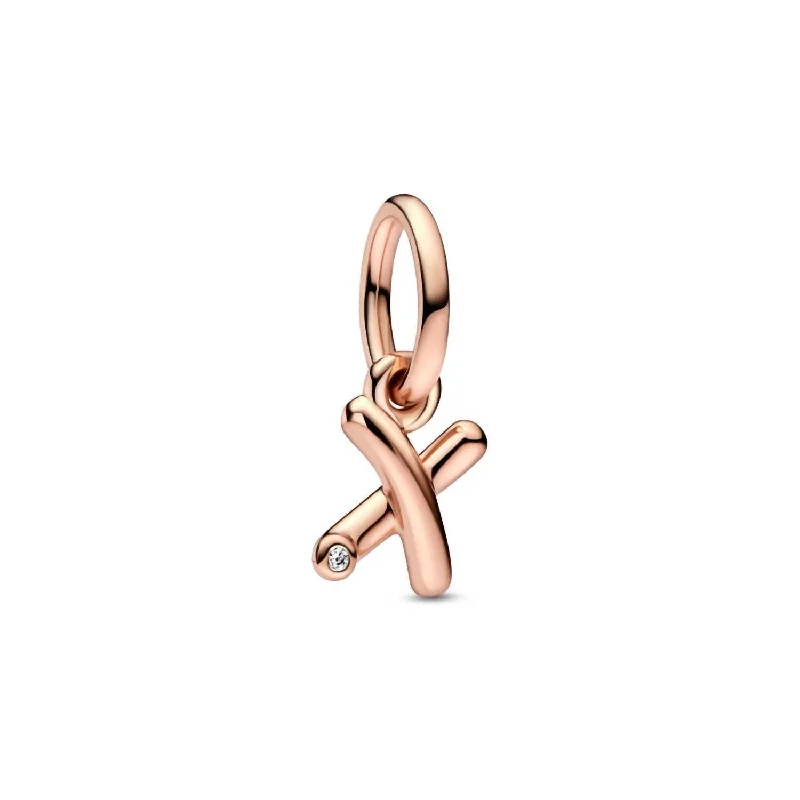 Affordable Elegance – Premium Jewelry At Special Prices Letter X Script Alphabet Dangle Charm In Rose Gold Affordable Elegance – Premium Jewelry At Special Prices Letter X Script Alphabet Dangle Charm In Rose Gold