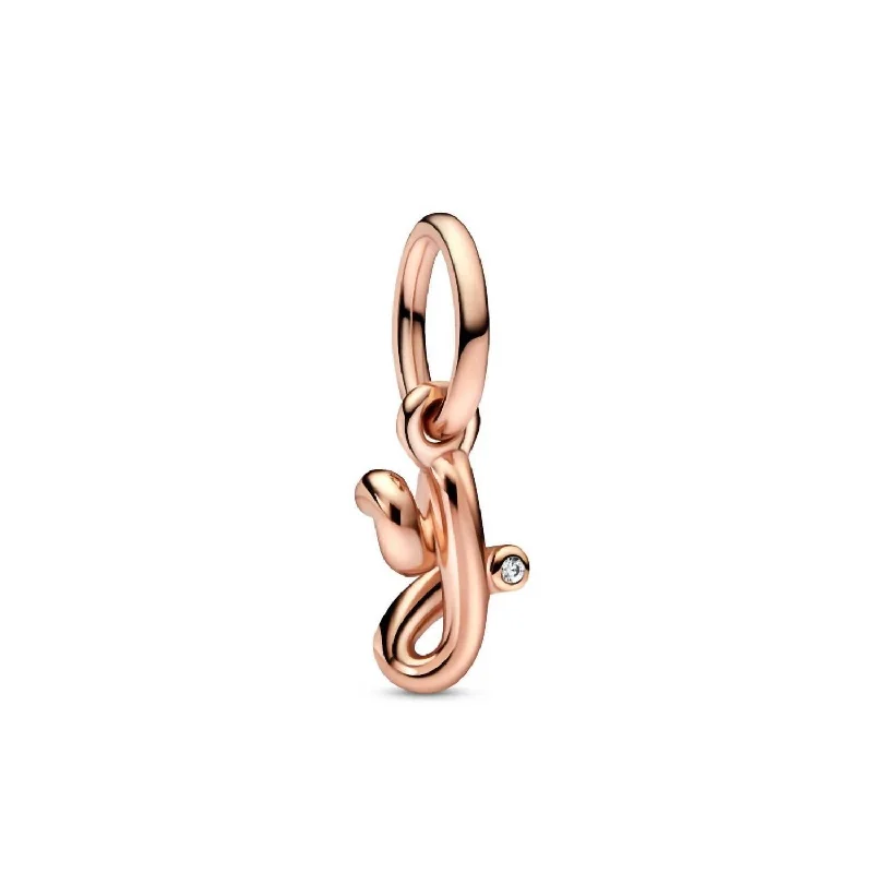 Must-Have Jewelry At Irresistible Discounts Letter Y Script Alphabet Dangle Charm In Rose Gold Must-Have Jewelry At Irresistible Discounts Letter Y Script Alphabet Dangle Charm In Rose Gold