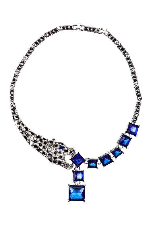 Big Discounts On Elegant Jewelry Collections Lynx Necklace - Blue