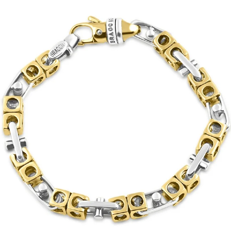 Men's Link 14k Gold (48gram) or Platinum (78gram) 6.5mm Bracelet 8.5"