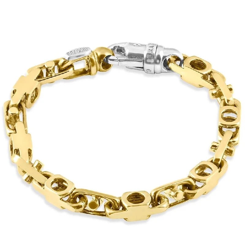 Men's Marine 14k Gold (41gram) or Platinum (66gram) 7mm Link Bracelet 8"