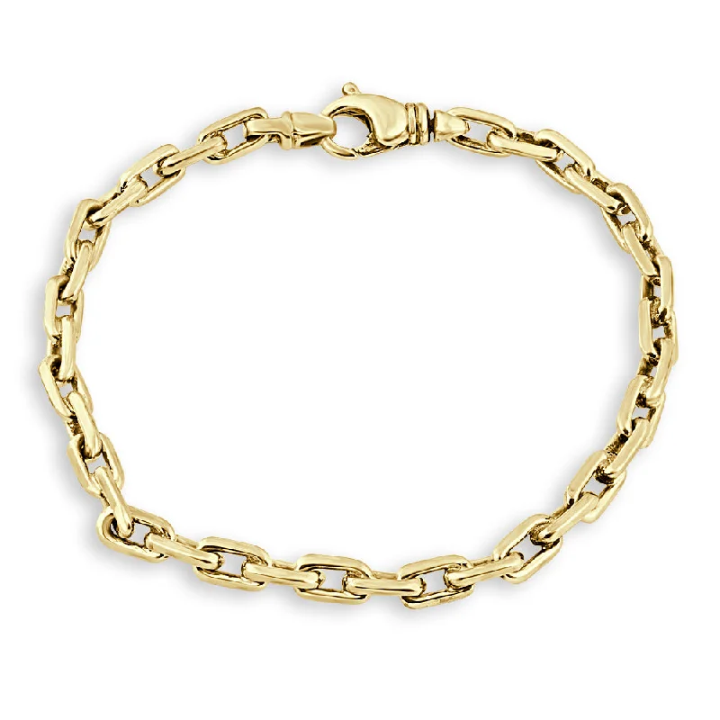 Men's Rolo Link 14k Gold (26gram) or Platinum (42gram) 5mm Bracelet 8.5"