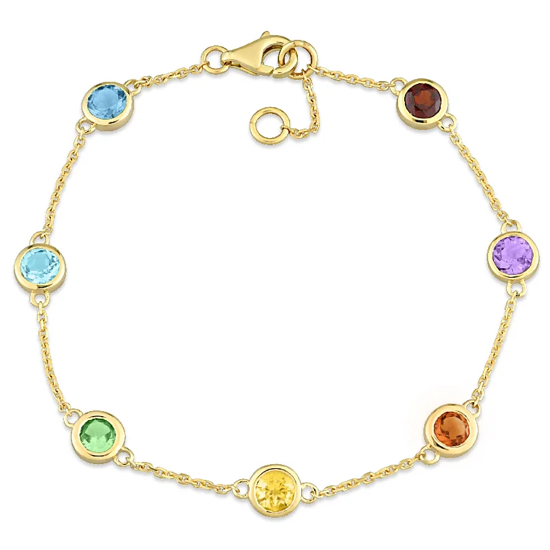 Seasonal Jewelry Clearance – Best Styles At The Lowest Prices Mimi & Max 2ct TGW Multi-Gem Bracelet in 14k Yellow Gold - 6 in. Seasonal Jewelry Clearance – Best Styles At The Lowest Prices Mimi & Max 2ct TGW Multi-Gem Bracelet in 14k Yellow Gold - 6 in.