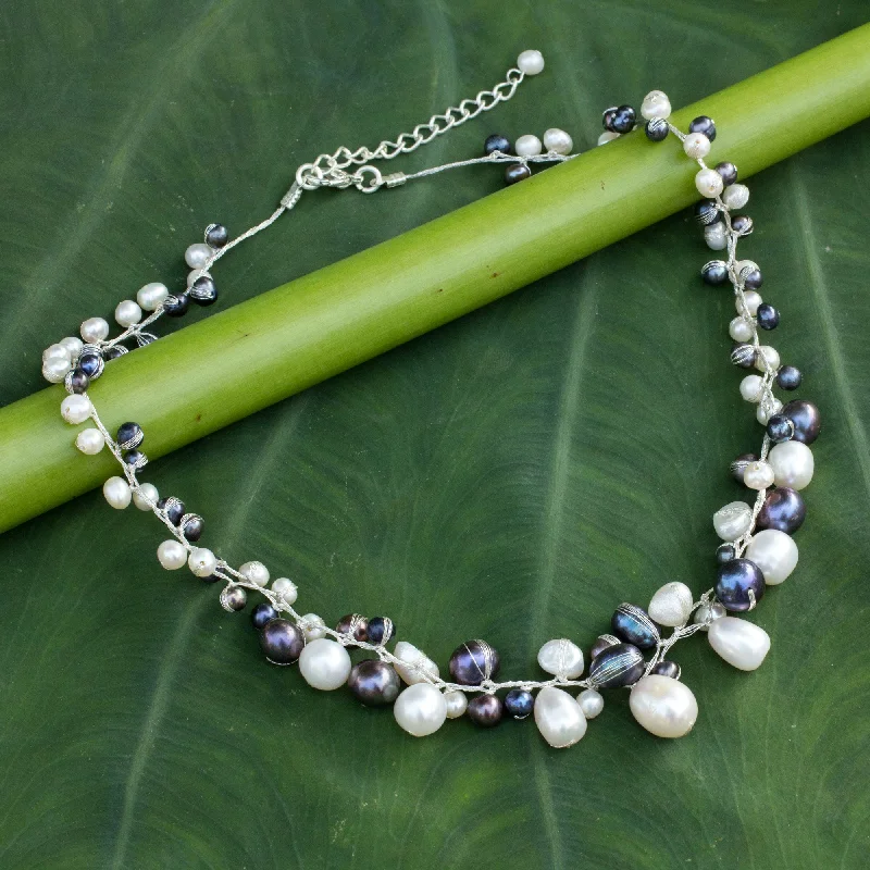 Shop Dazzling Jewelry At The Best Prices Monochrome Harmony Pearl Beaded Necklace