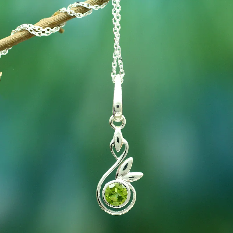 Get Your Favorite Jewelry At The Best Price New Growth Peridot Necklace from Indian Modern Jewelry Collection