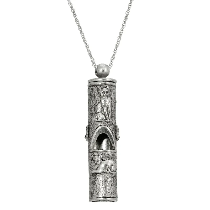 1928 Jewelry® Pewter Cat Whistle  30 In.