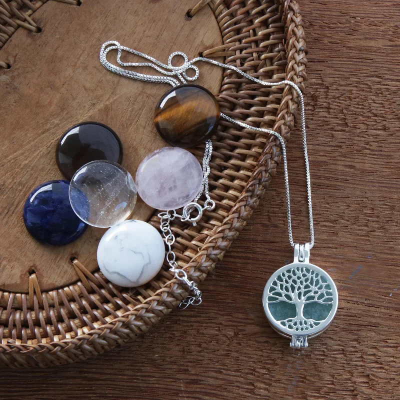 Precious Tree of Life Brazilian Convertible Gemstone Necklace