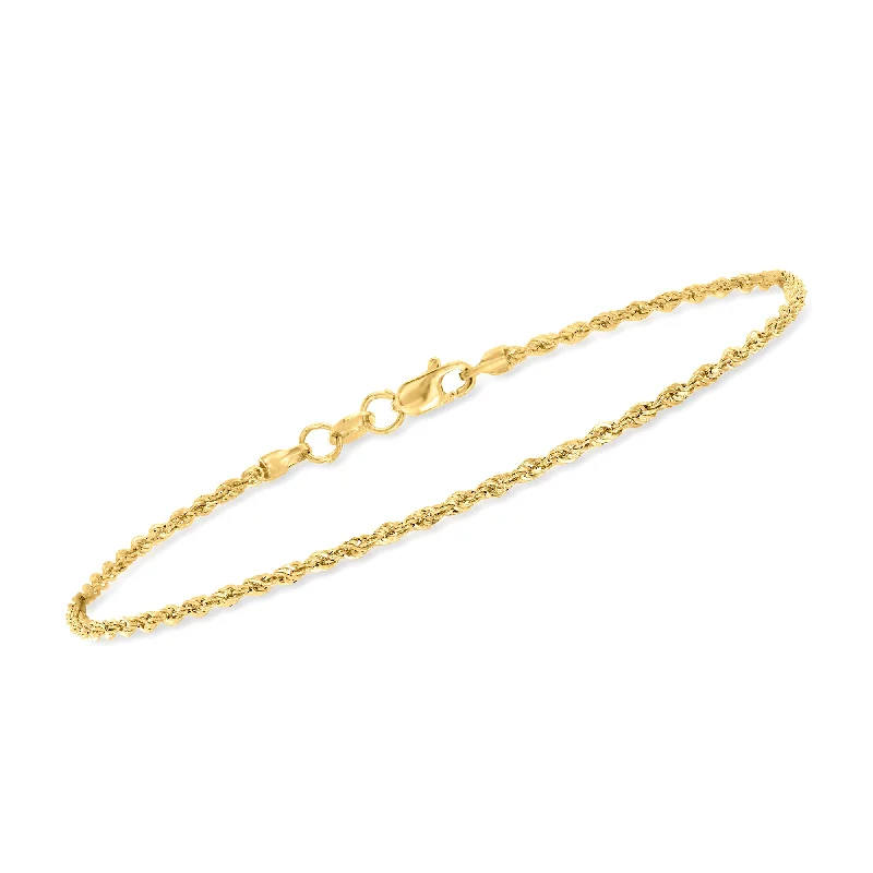 Buy More, Save More – Special Jewelry Discounts Ross-Simons 1.5mm 14kt Yellow Gold Twisted Rope-Chain Bracelet Buy More, Save More – Special Jewelry Discounts Ross-Simons 1.5mm 14kt Yellow Gold Twisted Rope-Chain Bracelet