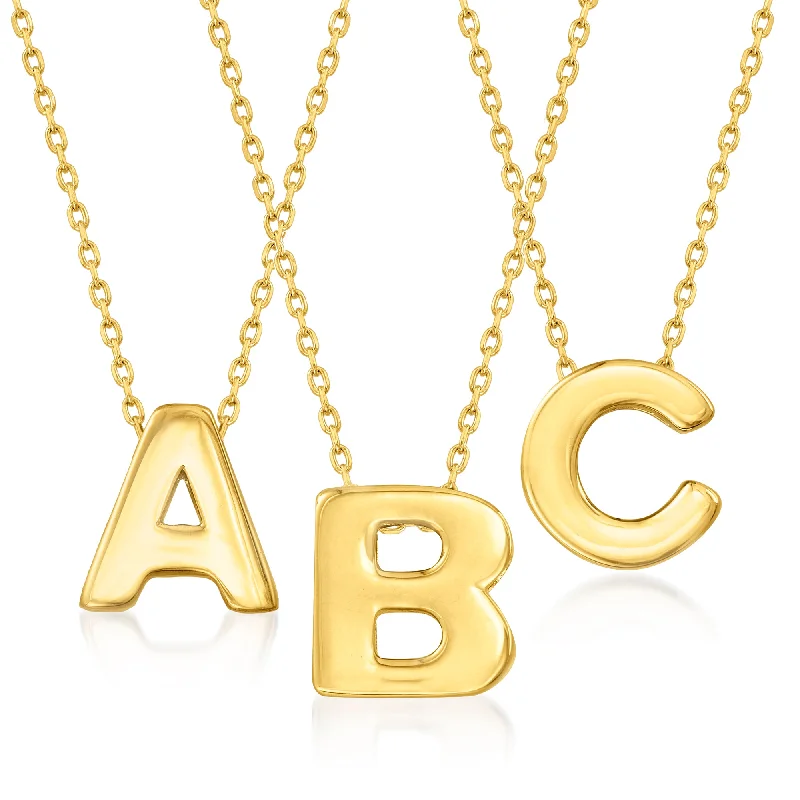 Ross-Simons 14kt Yellow Gold Mini Initial Necklace