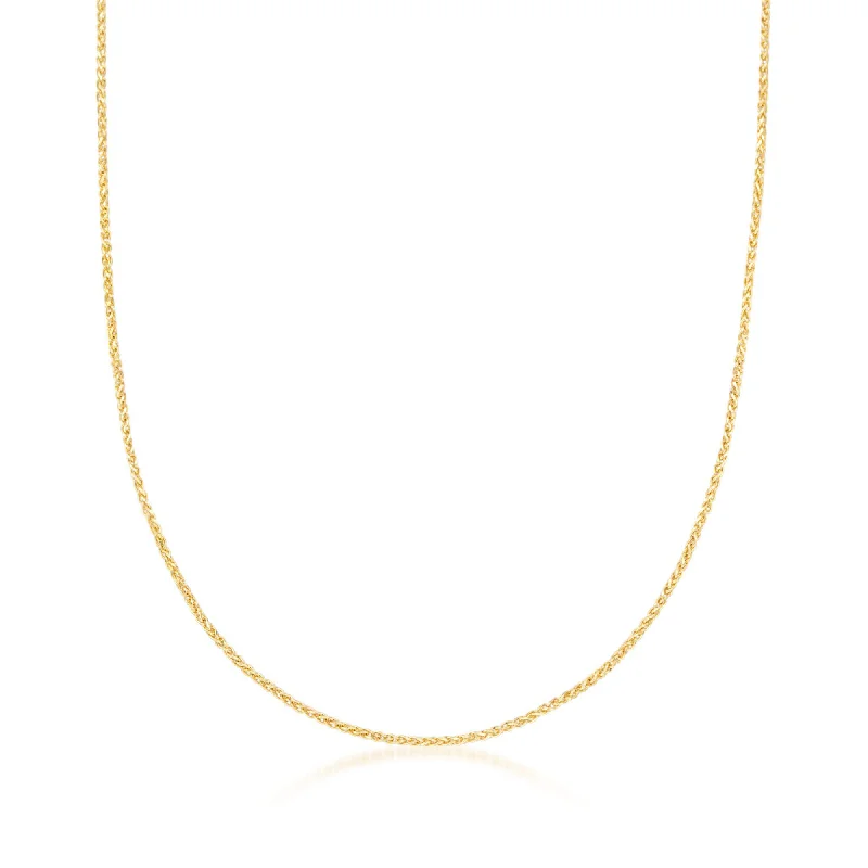 The Perfect Jewelry Piece At The Perfect Discount Ross-Simons 1mm 14kt Yellow Gold Wheat Chain Necklace