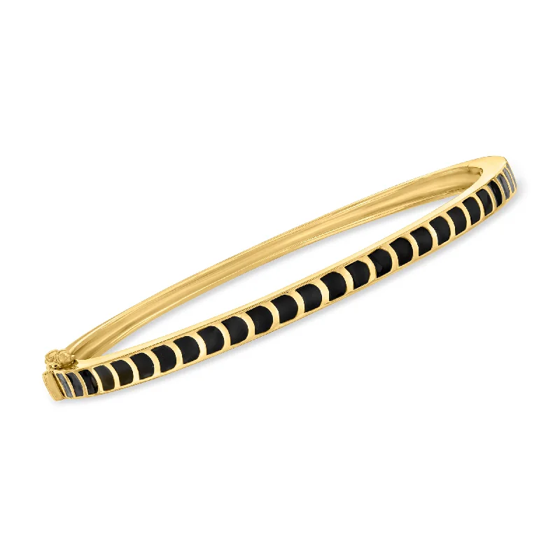 Personalized Jewelry Sale – Meaningful Gifts At Great Prices Ross-Simons Black Enamel Curved Station Bangle Bracelet in 18kt Gold Over Sterling Personalized Jewelry Sale – Meaningful Gifts At Great Prices Ross-Simons Black Enamel Curved Station Bangle Bracelet in 18kt Gold Over Sterling