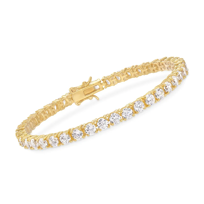 Flash Jewelry Sale – Get Stunning Pieces At Low Prices Ross-Simons CZ Tennis Bracelet in 18kt Gold Over Sterling