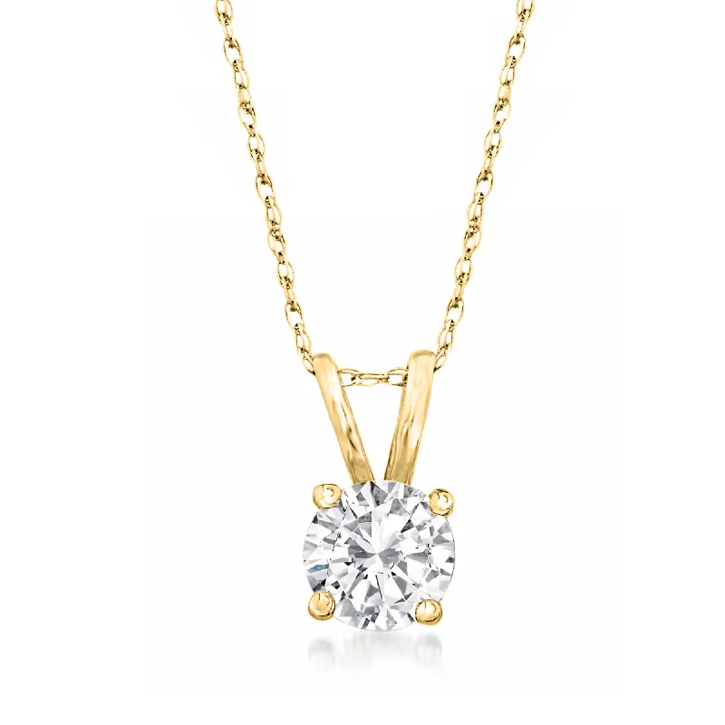Special Jewelry Deals – Upgrade Your Collection Ross-Simons Diamond Solitaire Necklace in 14kt Yellow Gold