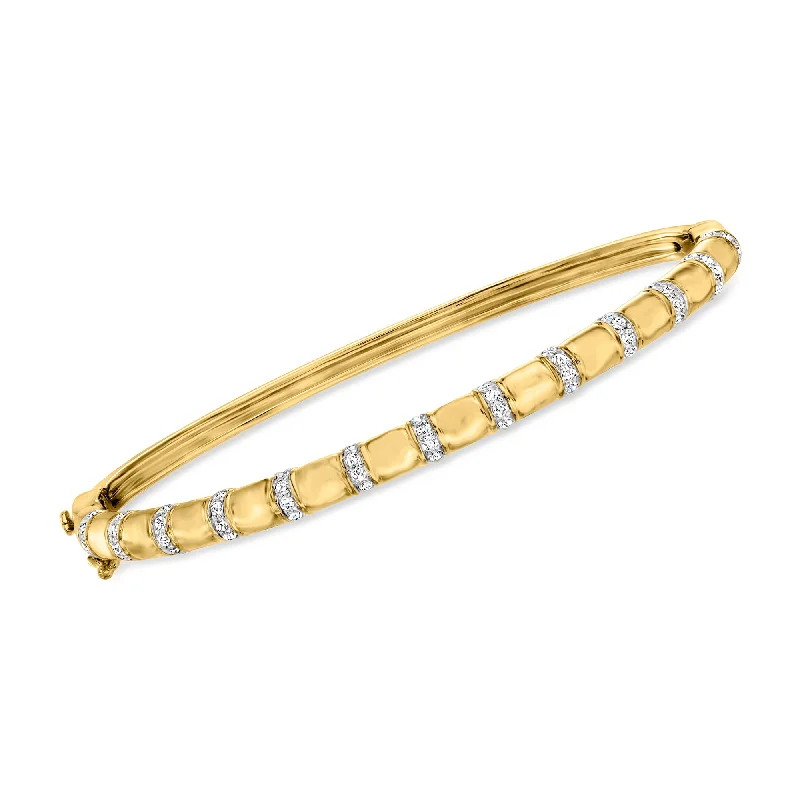 Jewelry Sale Bonanza – Grab Your Sparkle Now Ross-Simons Diamond Station Bangle Bracelet in 18kt Gold Over Sterling Jewelry Sale Bonanza – Grab Your Sparkle Now Ross-Simons Diamond Station Bangle Bracelet in 18kt Gold Over Sterling