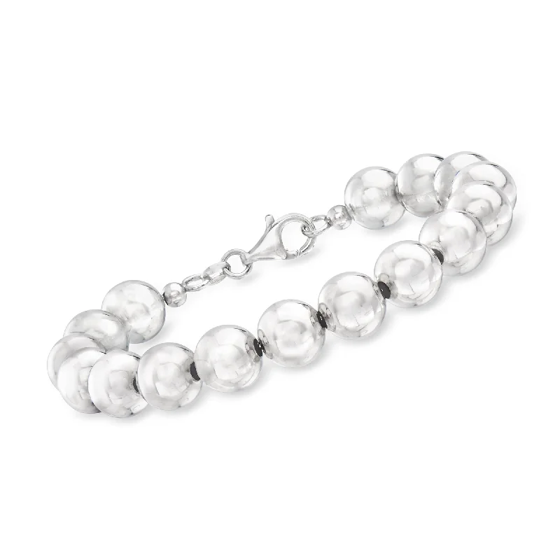 Don't Miss Our Biggest Jewelry Sale Of The Season Ross-Simons Italian 10mm Sterling Silver Bead Bracelet Don't Miss Our Biggest Jewelry Sale Of The Season Ross-Simons Italian 10mm Sterling Silver Bead Bracelet