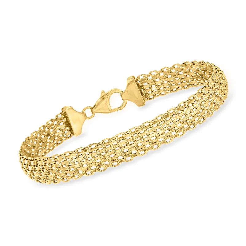 Ross-Simons Italian 14kt Yellow Gold Bismark-Link Bracelet